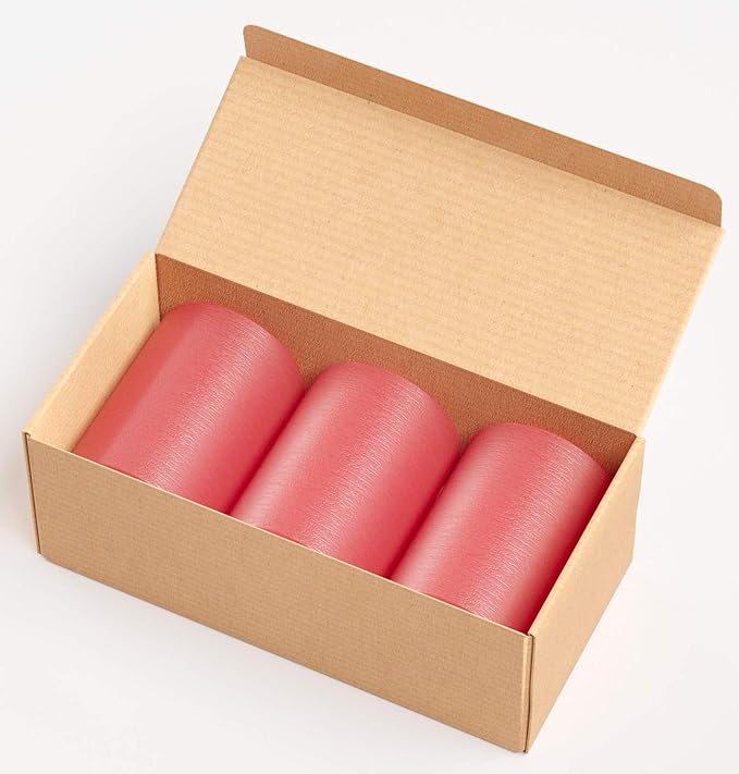 Melt Candle Pillar Candles, 3 Pack - Unscented Candles for Home, Church, Weddings, & More - 3" x 4", Red
