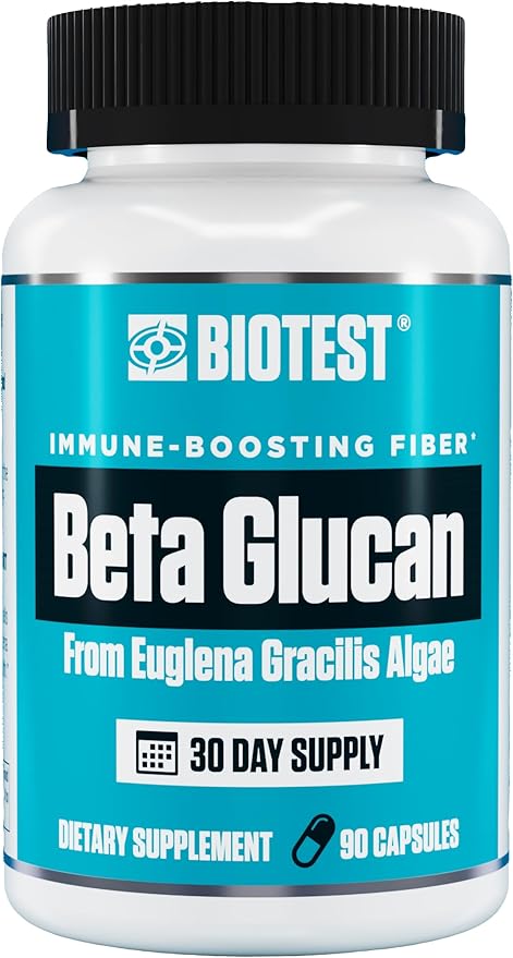 Biotest Beta-Glucan - Faster & Stronger Immune Response,* 30 Servings - Clinical-Dose 600mg (Non-Yeast Source) - 90 Capsules