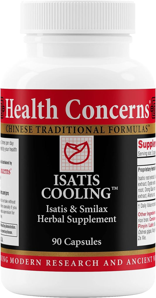 Health Concerns Isatis Cooling – Immune & Inflammation Support – Gut Health, Intestinal Relief, Urinary Tract Cleanse, Heat Clearing & Detox – Chinese Herbal Supplement for Men & Women – 90 Capsules