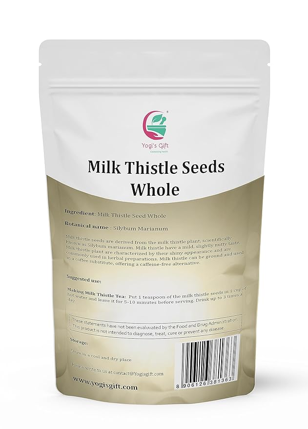 Milk Thistle Seeds 1 LB (Whole) | Whole Milk Thistle For Tea | By Yogi's Gift®