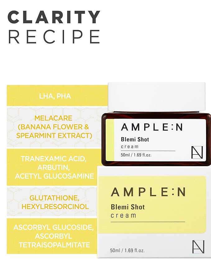 Blemi Shot Cream - Korean Face Moisturizer with Niacinamide & Tranexamic Acid for Smooth Radiant Complexion - Daily Facial Cream Hydrating Formula for Clear Skin, Skin Tone Improvement, 1.69 oz