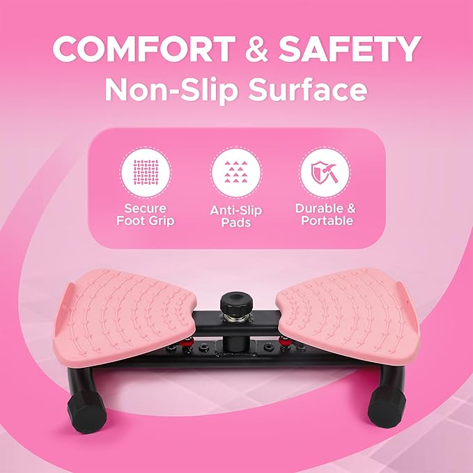 Waist Twister Machine Fitness Tool – Abs Workout Machine for Toning & Core Training | Noiseless Ab Exercise Equipment | Anti-Slip Core Workout Equipment with Storage Bag | Ab Trainer for Women