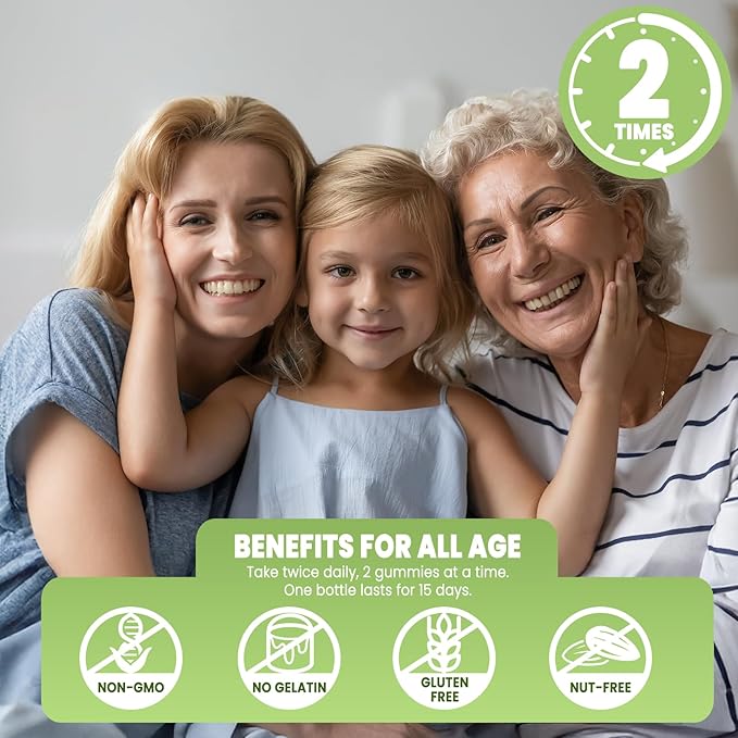 Hair Skin and Nails Gummies, Vegan 5000mcg Biotin Vitamins for Women & Men – Supports Hair Growth, Nail Strength & Skin Health – Non-GMO, 60 Gummies