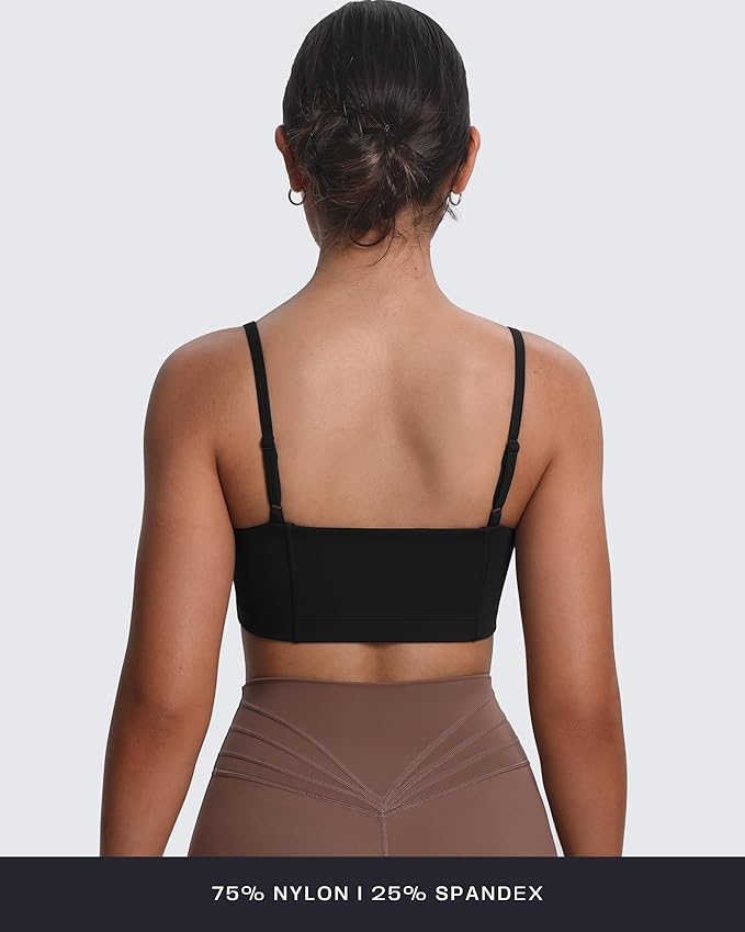 Aoxjox Women's Workout Bandeau Bras Training Fitness Running Yoga Crop Tank