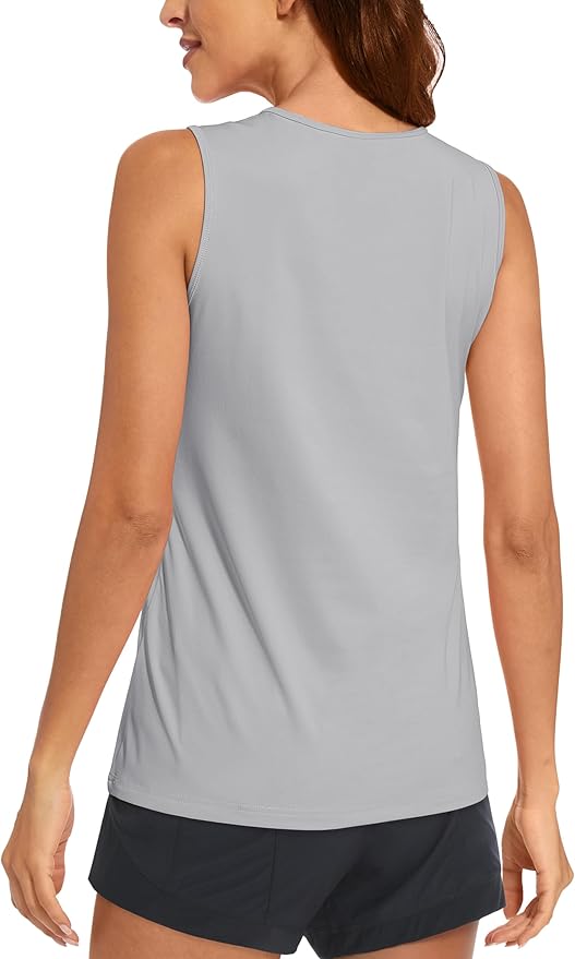 MAGCOMSEN Women's Sleeveless Workout Shirts UPF 80+ Dry Fit Running Wicking Tank Tops Athletic Gym Summer