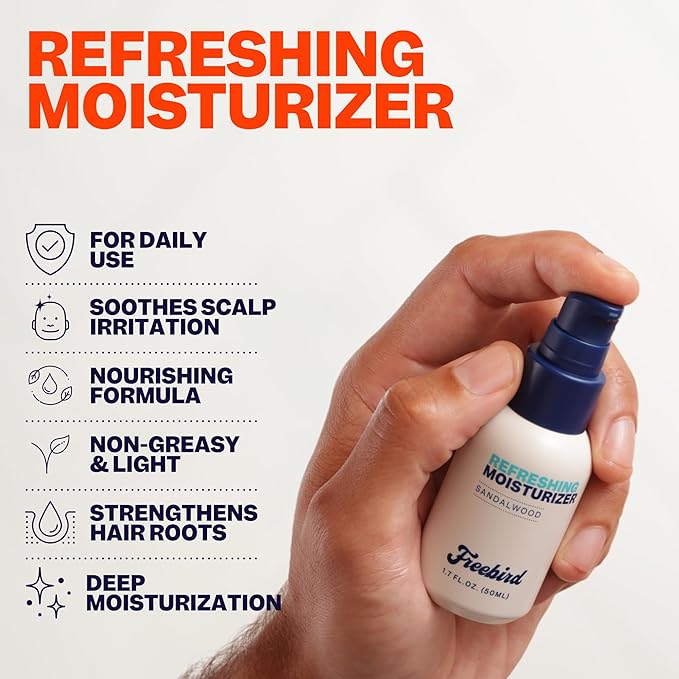 Freebird Scalp Care Kit - 3-in-1 Premium Bald Head Care, Soothe Shaving, Nourishing Detox Cleanser, Purifying Exfoliator, Refreshing Moisturizer, Enhanced Hydration, Ideal for Daily Scalp Maintenance