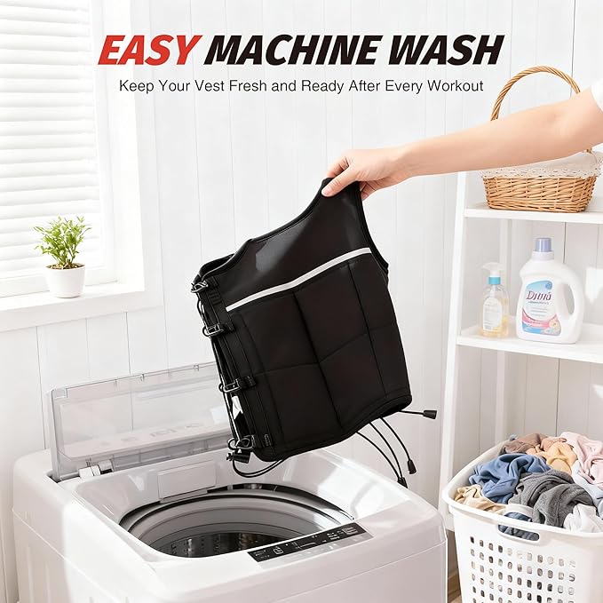 ZELUS Adjustable Soft Iron Weighted Vest for Women Men 10/15LB, Removable Weights Strength Training Vest for Fitness, CrossFit, Workout & Weight Loss (Black, M/L)