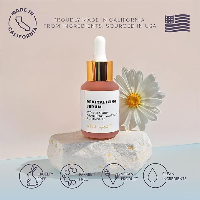 Revitalizing Face Serum - Restoring Facial Serum - Melatonin & D-Panthenol Serum for Face - Overnight Restore & Repair 1 Fl Oz