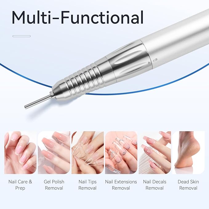 Makartt Nail Drill Handpiece for Nouvella, 35000RPM Rechargeable Electric File Machine Replacement for Manicure Art Tool