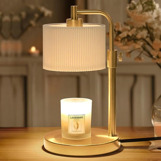 Candle Warmer Lamp with Timer, Candle Wax Warmer Adjustable Height Candle Lamp Warmer for Jar Candles, House Warming Gifts Home Decor Gifts for Women(Gold-Upgrade)
