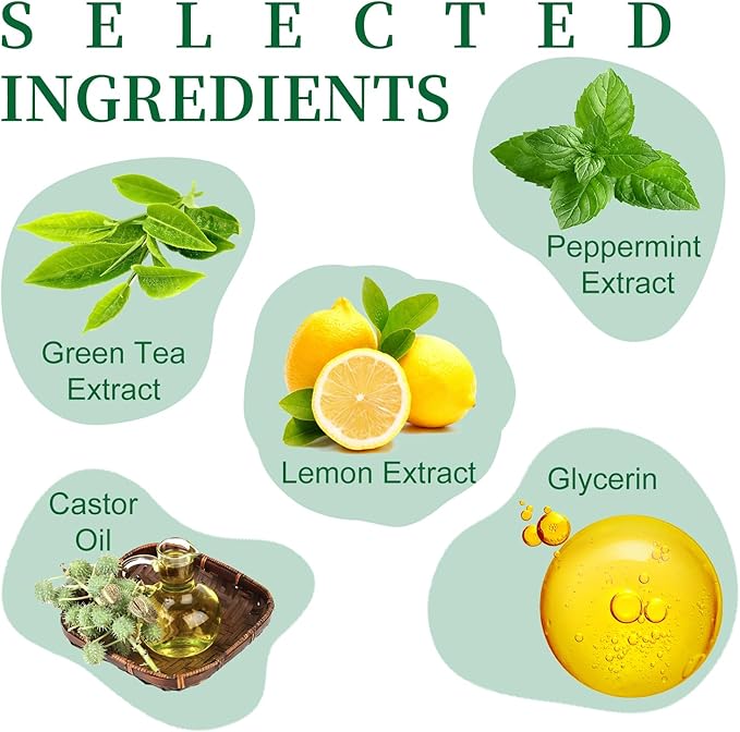 Tongue Repair Spray, Oral Care Mist with Mint Extract, Castor Oil, Lemon Extract for Dry Mouth, Fresh Breath, pH Balance