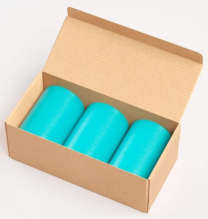 Melt Candle Pillar Candles - Unscented Candles for Home, Church, Weddings, & More - 3" x 4", Turquoise