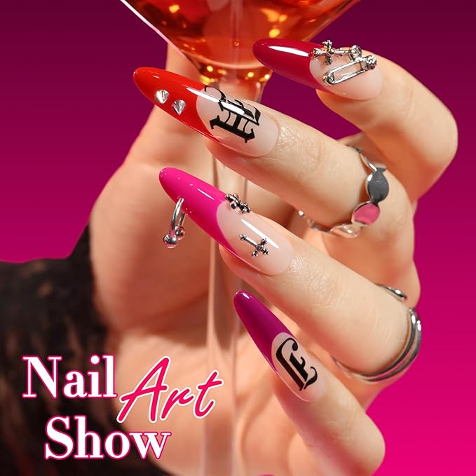 Double Rhythm 6 Pcs 15 ML Gel Polish Set Same Color Same Bottle Soak Off Gel Polish Kit Nail Art Manicure Salon DIY at Home for Women (Burgundy Cherry Rose Purple -T6-73)