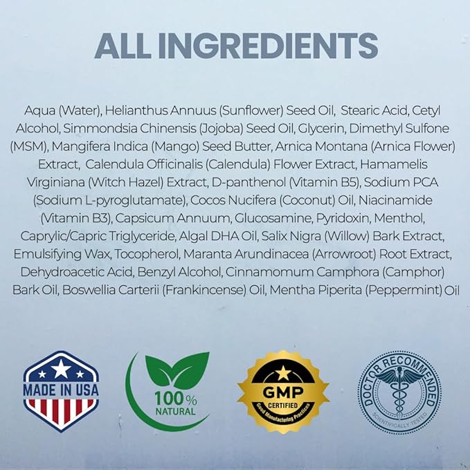 Lune Nerve Balm – Neuropathy Cream for Burning, Tingling & Numbness in Feet & Hands | Natural Nerve Pain Relief Cream with Arnica, Vitamin B6 & Magnesium | 3.4 oz