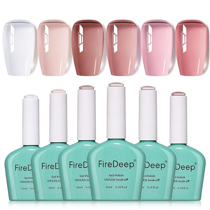 10ml Hema-Free Transparent Jelly Gel Nail Polish Set 6 Colors Sheer Nude Milky White Pink Art DIY Salon Gift for Women