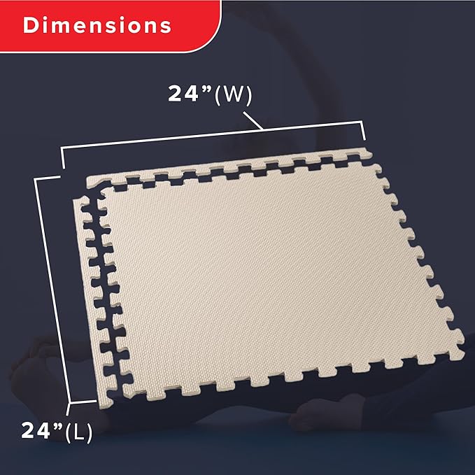 We Sell Mats – ½ Inch Thickness Multipurpose EVA Foam Floor Tiles – Interlocking Floor Mat for Indoor Gym, Playroom, and Home Use
