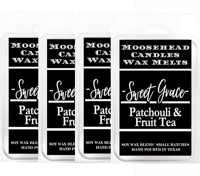 Sweet Grace Wax Melts - 4 Pack of Hand-Poured Luxury Fragrance Melts with Passion Fruit, Tea, and Patchouli Notes - Long-Lasting Scent - Supports Animal Rescue Efforts