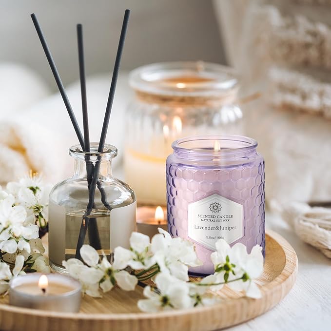 Candles for Home Scented, 6 Pack Aromatherapy Candles Gifts Sets for Women Birthday,33 oz Soy Wax 240 Hour Long Lasting Jar Candles for Christmas Thanksgiving Day