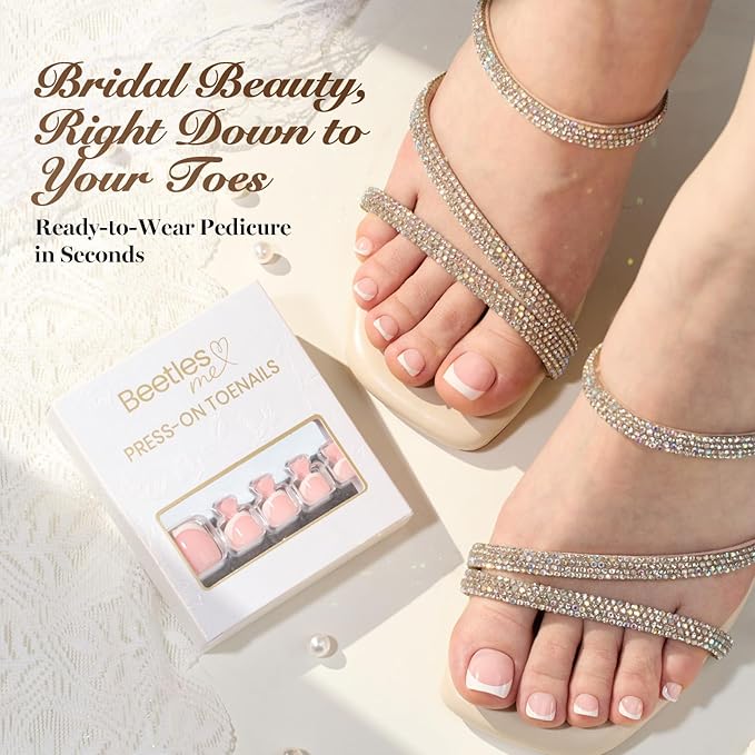 Beetles Wedding Gel Polish Kit – Wedding Beauty 6 Colors Gel Polish, Hema Free 15ml UV LED Soak Off Manicure with Base Coat Top Coat All in an Elegant Gift Box Nail Set for Bride