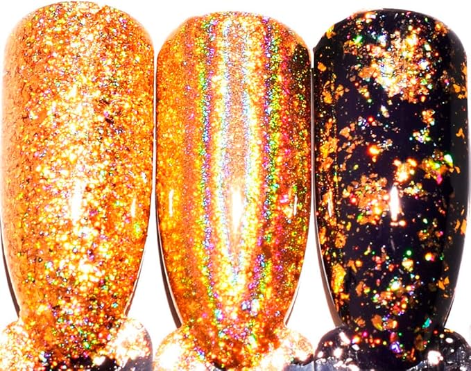 Nail Art Chameleon Glitters Sequins Chunky Iridescent Holographic Flakes Confetti Iridescent Powder for Nail DIY Craft 2 Boxes