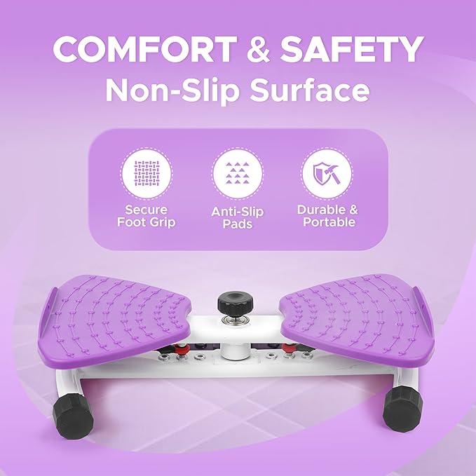 Waist Twister Machine Fitness Tool – Abs Workout Machine for Toning & Core Training | Noiseless Ab Exercise Equipment | Anti-Slip Core Workout Equipment with Storage Bag | Ab Trainer for Women