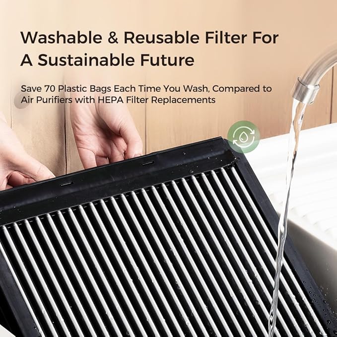 Airdog Air Purifier for Home Pets Air filters Covers Up to 1614 Ft² TPA Technology Filter with Air Quality Display,Quiet Air Cleaner with Washable Filter,Remove Dust Smoke Odor,Smart Control