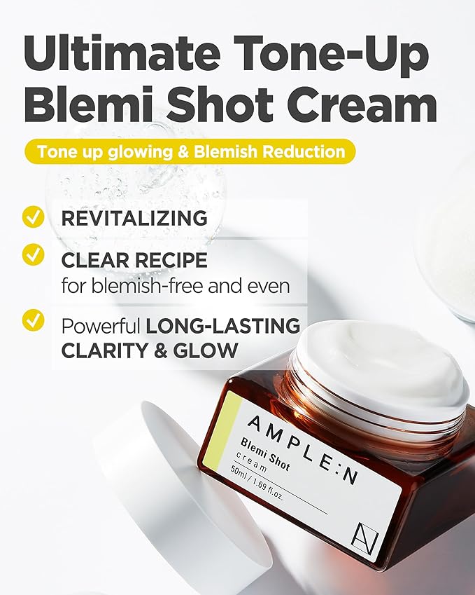 Blemi Shot Cream - Korean Face Moisturizer with Niacinamide & Tranexamic Acid for Smooth Radiant Complexion - Daily Facial Cream Hydrating Formula for Clear Skin, Skin Tone Improvement, 1.69 oz