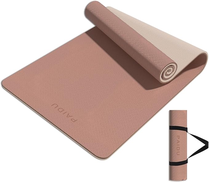 Yoga Mat 8mm Super Thick TPE Fitness Mat | SGS Certified | Non-Slip, Odorless & Tear-Resistant | Unisex with Strap | for Yoga, Pilates, Meditation & Home Workouts
