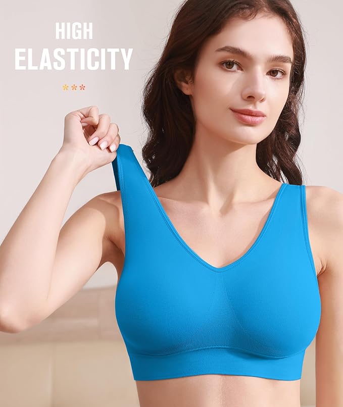 BESTENA Sports Bras for Women, Seamless Comfortable Yoga Bra with Removable Pads