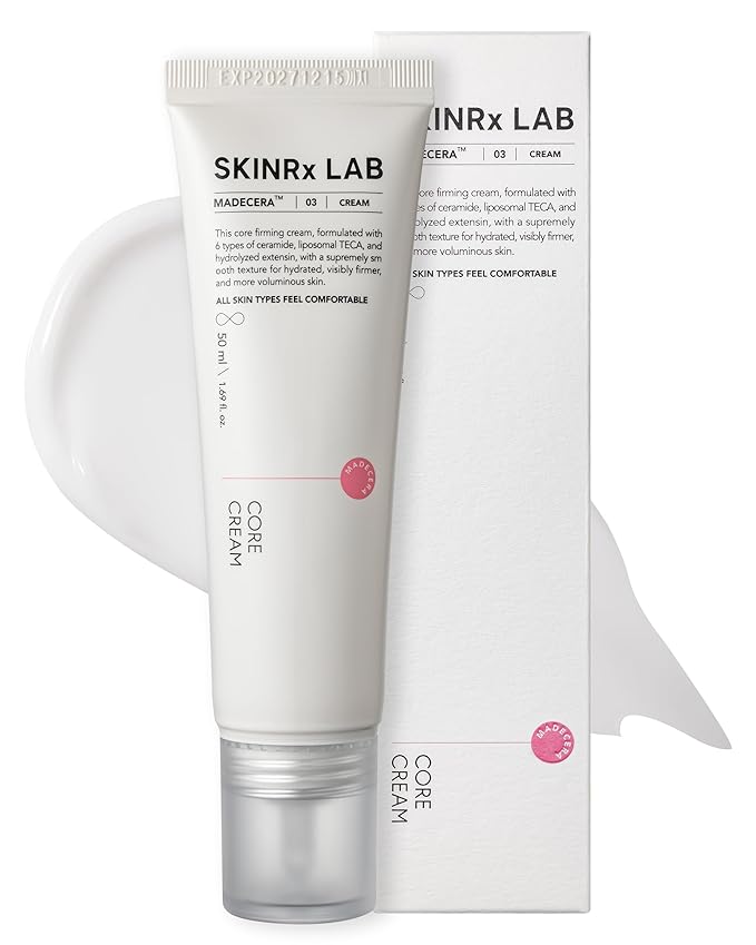 SKINRxLAB MadeCera Core Cream – Korean Anti-Aging Face Moisturizer with Ceramides, Peptides, Liposomal TECA for Deep Hydration, Firming, Plumping, Volumizing & Radiant Complexion, 1.69oz.