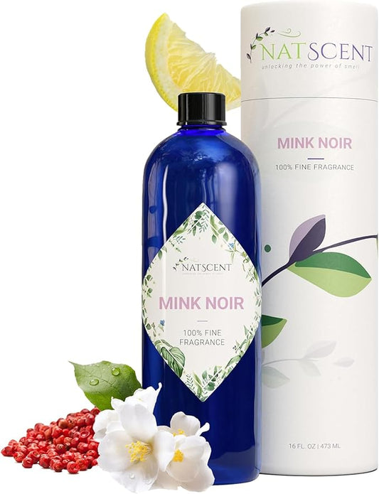 Mink Noir Essential Oils for Diffusers for Home, Nature-derived Vanilla Essential Oil, Long-Lasting & Family-Friendly Diffuser Oils Scents, IFRA Certified, Cold Air & Ultrasonic - 16 oz