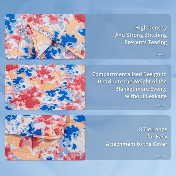 Topcee Weighted Blanket for Adults (15 lbs, 48" x 72") Twin Size Soft Cooling Heavy Blanket Sleeping, Apply to 130-160 lbs Body, Thick Breathable Blanket with Glass Bead, Easy Care