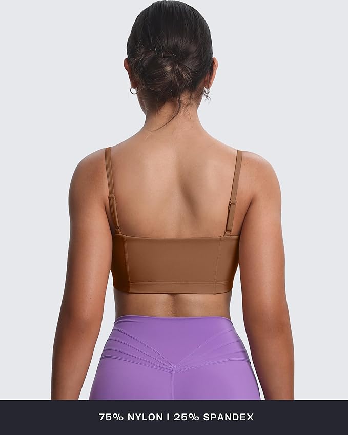 Aoxjox Women's Workout Bandeau Bras Training Fitness Running Yoga Crop Tank