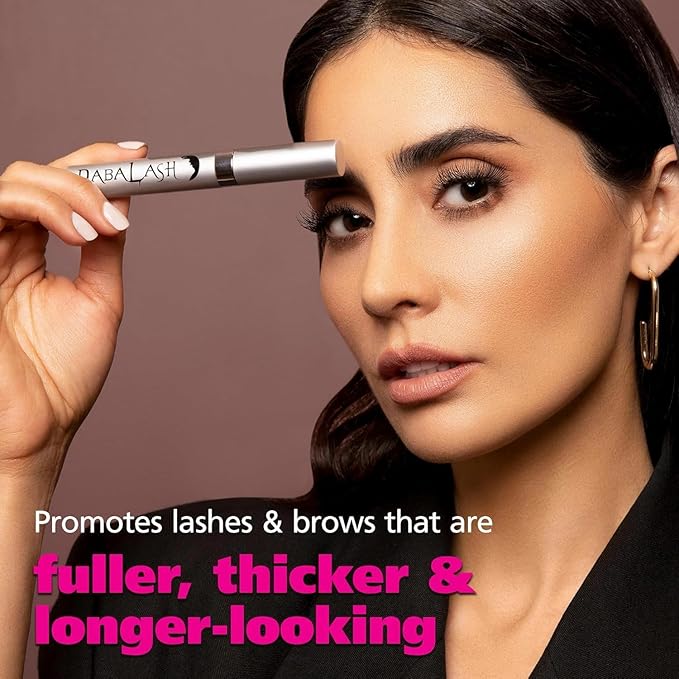 DABALASH Professional Eyelash & Eyebrow Growth Serum with Castor Oil – Promotes the Appearance of Naturally Longer, Fuller, Thicker & Stronger Lash + Brow Hair – Combo Love 2 Pack, 2 * 0.18 oz