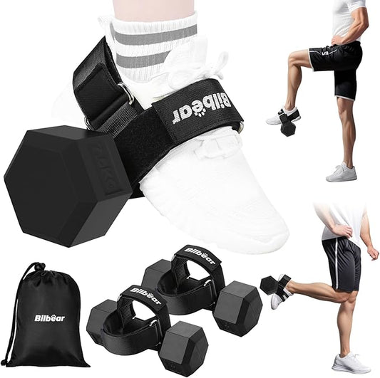 Tibialis Trainer Strap for Shin Splint Relief Exercises,Adjustable Dumbbell Foot Attachment for Hip Flexor Raises,Dumbbell Ankle Strap Relieve Leg Pain Increase Range of Motion