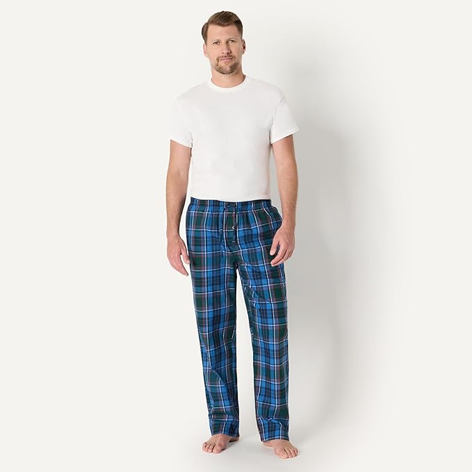 Amazon Essentials Mens Straight-Fit Woven Pajama Pant with Pockets