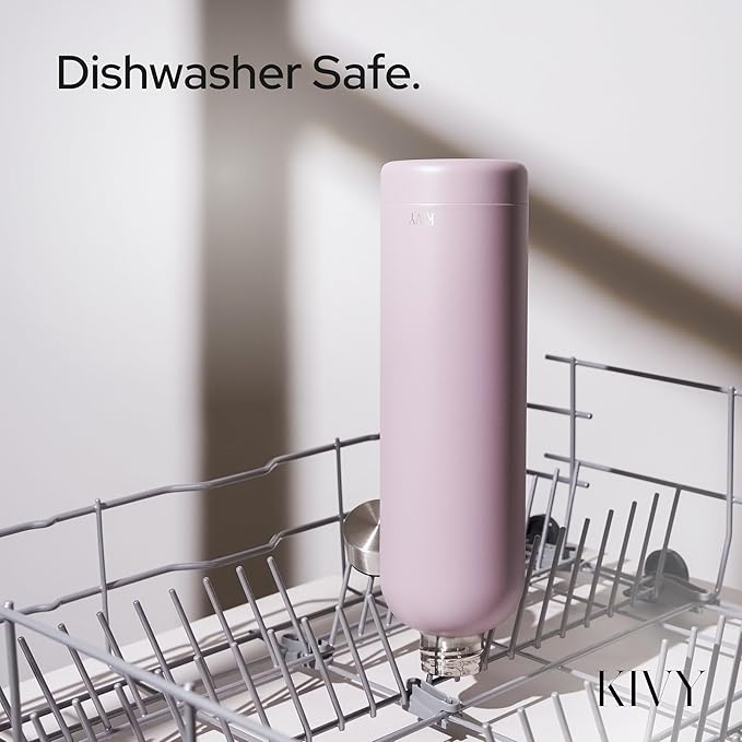 KIVY Stainless Steel Insulated Water Bottle 32oz [LEAK PROOF] - Insulated Stainless Steel Water Bottle - Thermo Flask Drinking Bottle - BPA Free Water Bottle