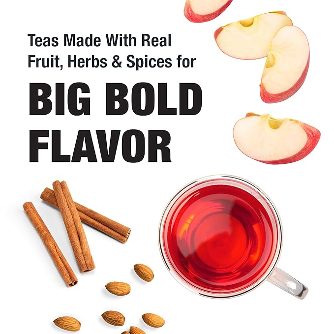 Tiesta Tea - Nutty Almond Cream, Premium Loose Leaf, Cinnamon Almond Herbal Tea Blend, Non-Caffeinated, Make Hot or Iced & Brews Up to 250 Cups, 16oz Bulk Pouch & 6.2oz Refillable Tin Combo