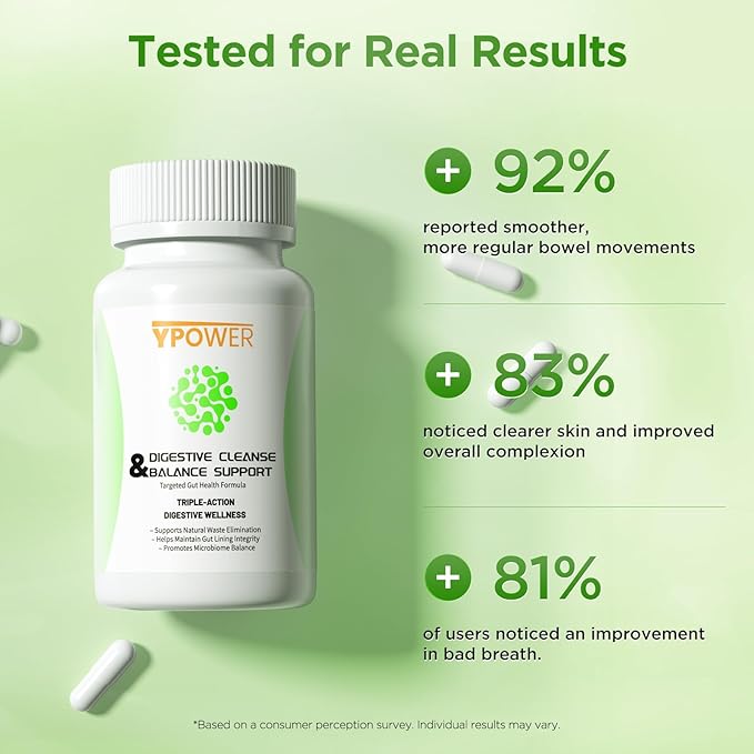 Colon Cleanse Detox Supplement – Triple Action Digestive Wellness, Natural Gut Support for Bloating & Constipation Relief, with Senna, XOS & Probiotic Yeast, 60 Vegan Capsules for Women & Men