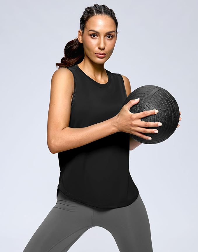 G Gradual Women's Workout Tank Tops Lightweight Sleeveless High Neck Athletic Shirts for Running Gym Tennis Pickleball