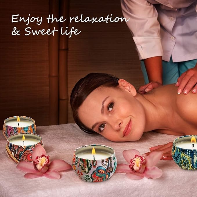 16 Pack Scented Candles Gift Set for Woman, Jar Candle, 2.5 oz Soy Wax Tin Candle-Ideal Gift for Travel Home Décor