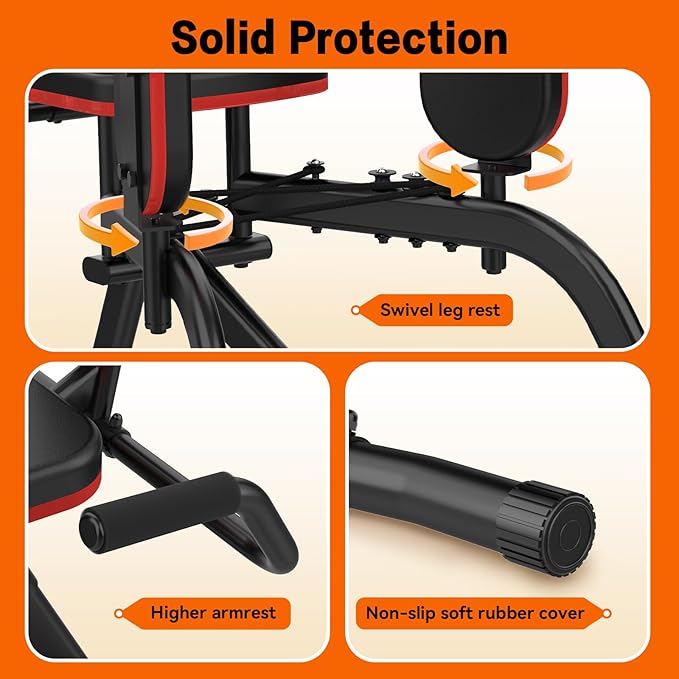 ERGOLIFE 6 Resistances Hip Abduction Machine for Home Office Inner Thigh Exercise Equipment Glute Training Machine for Sedentary/Postpartum Recovery