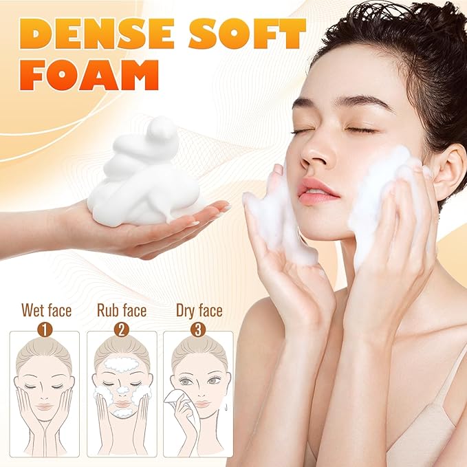 2pcs Turmeric Facial Cleanser, Turmeric Facial Wash, Turmeric Foaming Cleanser for All Skin