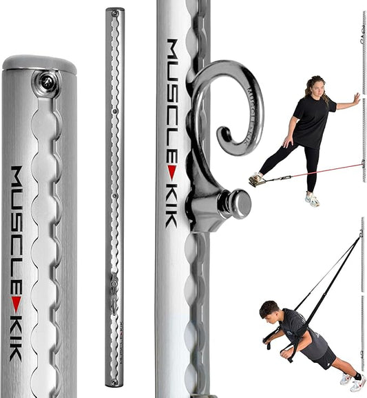 Aluminum Wall-Mounted Anchor Fitness System - Adjustable, Multi-Functional, Space Saving Home Gym Solution for Strength Training, Workout Goals | 100+ Exercises, Easy Installation, 300lbs Capacity