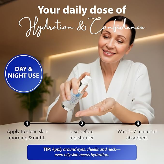 Dr. Denese SkinScience HydroShield Ultra Face Serum 1.7 oz – Retinol & Ceramide Formula for Deep Moisture, Smooth Radiant Skin, Fine Line Care, Barrier Support – Dermatologist Tested & Cruelty Free