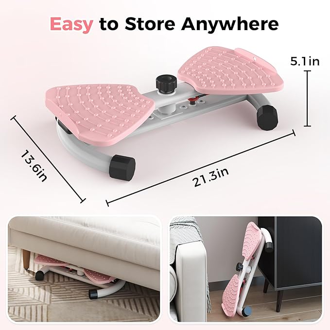 Ab Twister Board, Waist Twisting Machine for Exercise, Waist Trainer for Core Abs Exercise, Home Gym Workout Equipment for Women, Noiseless, 300 lbs Capacity