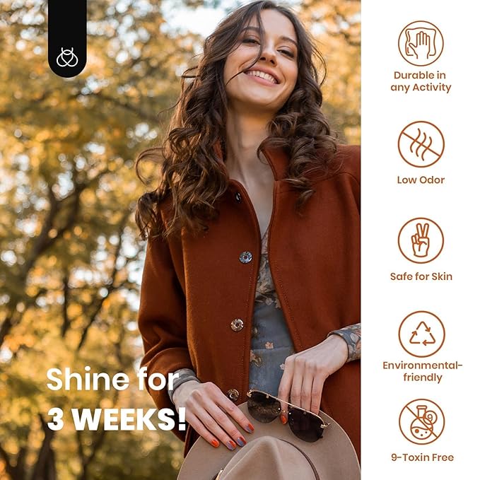 Beetles Christams Gel Polish - Fall Glimmer 6 Colors Jelly Polish Set, Tortoise Brown Christmas Red Green Jelly Colors Nail, Soak Off LED UV Curing Manicure Kit Gift for Women