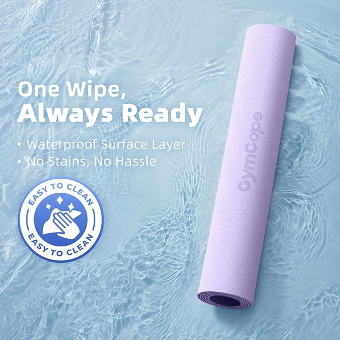 Extra Large TPE Yoga Mat 72"x35" / 78"x57" - Wide Non-Slip Mat for Yoga, Pilates & Home Gym, 6mm Thick Cushion for Comfort & Balance, Waterproof, Easy to Carry with Strap or Bag for Solo or Partner Workouts