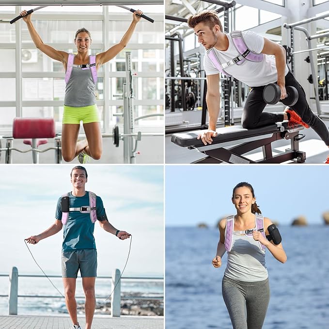 Fragraim Weighted Vest for Women Men - 8lb/10lb/12lb/16lb/22lb/25lb/30lb Weight Vest with Reflective Stripe, Detachable Phone Pouch, Ideal for Walking, Strength Training, Running, Workout, Cardio