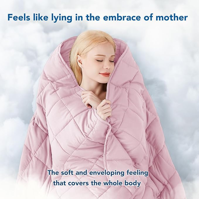Topcee Weighted Blanket for Adults (25 lbs, 60" x 80") Queen Size Soft Cooling Heavy Blanket Sleeping, Apply to 240-260 lbs Body, Thick Breathable Blanket with Glass Bead, Easy Care